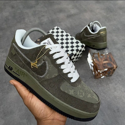 NIKE AIR FORCE 1 X LOUIS VUITTON OLIVE